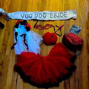 VOO DOO Bride Costume Sz S/M Halloween Bride
